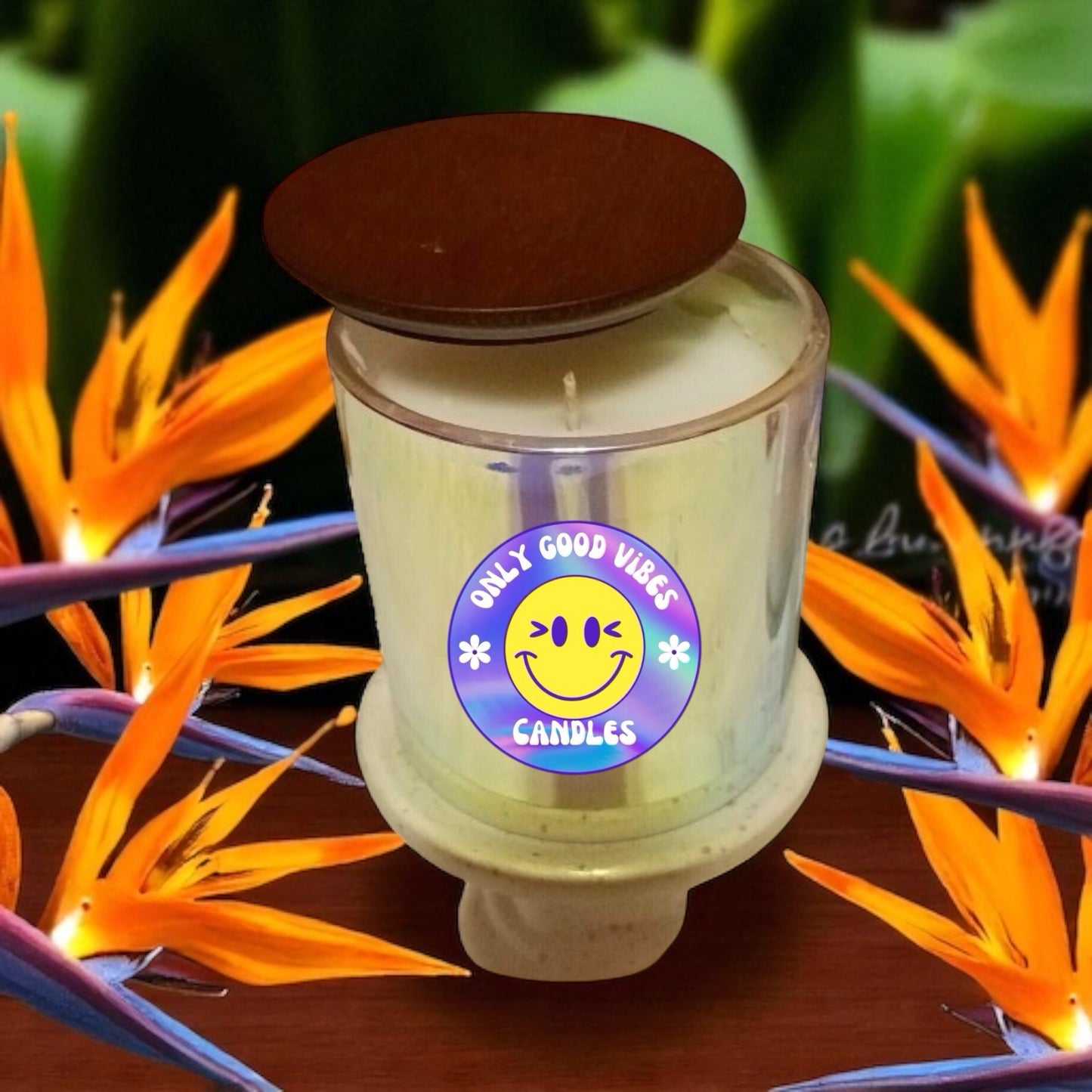 Bird of Paradise 9oz single wick Chromaflair jar
